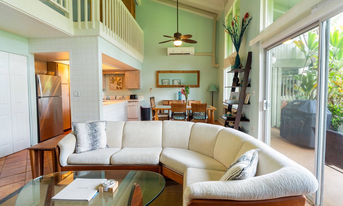 Princeville Condo | Bright and airy garden condo in spectacular Princeville with air conditioning