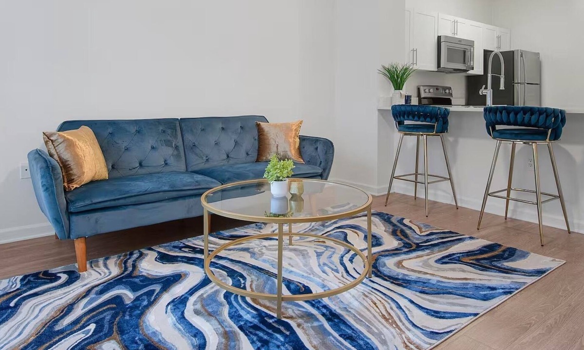Atlanta Apartment | Chic Blue Apt w Patio + Pool, Free Parking, 10 min to ATL