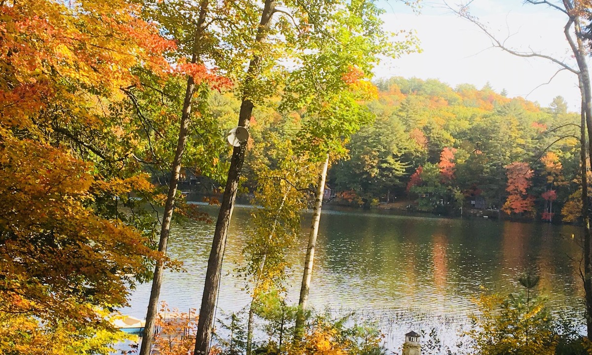 Farmington Falls Cabin | Classic Maine lakeside log cabin fishing-hot tub-kayaks for 8: 3bedrm6 beds2bath