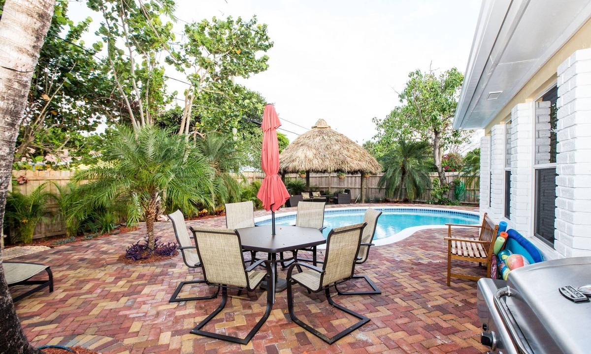 Delray Beach House | Delray Home W/Pool-Close To Beach & Downtown Atlantic Ave-Fun Tiki Hut-Bike-WiFi