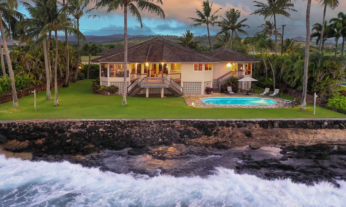 Poipu House | Honu Lani - Oceanfront Home with Pool and Amazing Views!