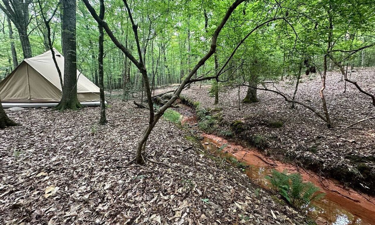 Lake Oconee RV Rental | Romantic Bell Tent Retreat in Georgia’s Enchanted Forest near Lake Oconee