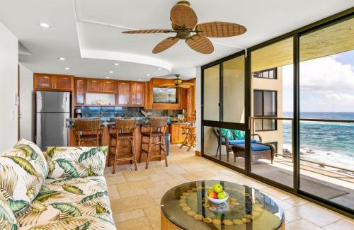 Poipu Apartment | Kuhio Shores 319: Oceanfront in Poipu with A/C!