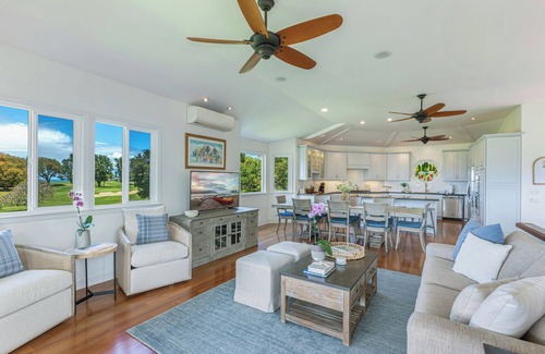 Princeville House | Ohana Kamalani: Lavish Fairwayfront Home w/Pool, AC & Stunning Sunsets!