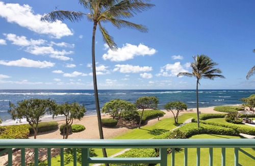 Wailua Condo | A306 - On the Water! 2 Bedroom Oceanfront Suite with AC Steps to Beach & Pool!
