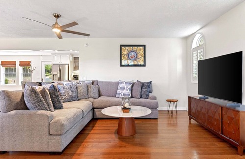 Forest Lake Heights House | Calm Water Cove | Private Dock on Lake James, Game Room, Fire Pit & Spa Suite — Dogs Welcome!