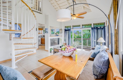 Princeville House | Corner studio with fast WiFi, expansive mountain views, pool, & grills