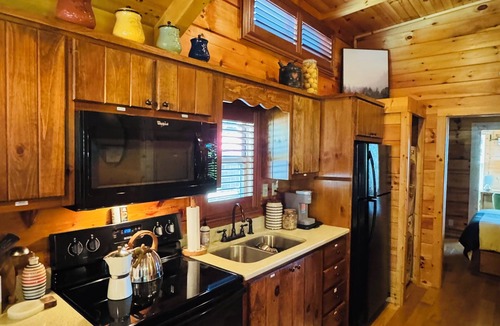 Upward Cabin | Cozy 1-bedroom tiny home log cabin in Flat Rock with amazing outdoor space!