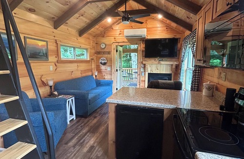 Altamont Cabin | Cozy 1 BR cabin 100 feet from the Linville River near Newland, NC.