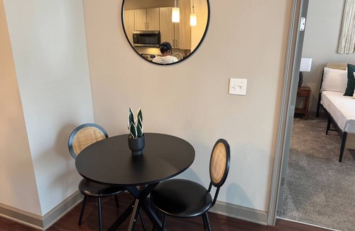 Loring Heights Apartment | Ebony Ivory Midtown King Bed