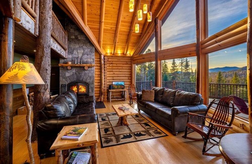 Lake Placid Cabin | Experience Hilltop Privacy in a Luxury Log Home with Epic Mountain Views in Lake Placid, NY