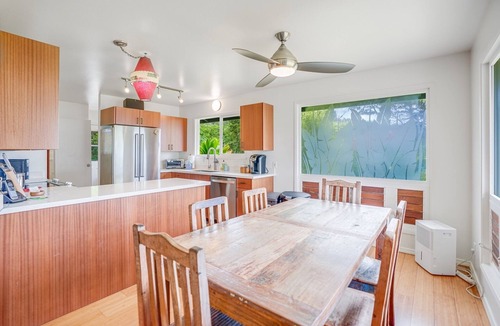 Anahola House | Hale Makai Beachfront Home, AC, Oceanfront on Anahola Bay, TVNC# 5065