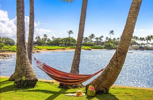 Poipu House | Kauai Bay House, Ocean Front, AC