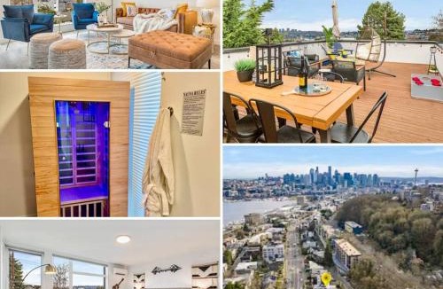 East Queen Anne House | Lake Union Rooftop, Sleeps 12, Parking & Sauna