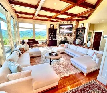 Black Mountain Villa | Luxury Mountaintop 2-Home Compound on 50 acres, Sleeps 28, Black Mountain, Asheville