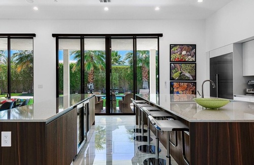 Palm Springs House | Modern Villa In Guard-Gated Community, Solar, Lap Pool, Spa, Casita, Pizza Oven