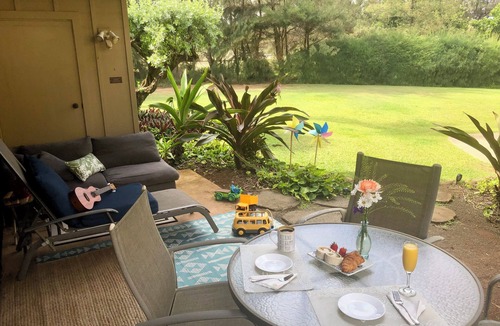 Lihue Condo | Ocean view 2 bedroom centrally located condo. Steps from the ocean!