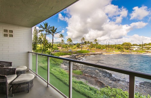 Poipu Apartment | Oceanfront Condo near Lawai Beach w/Lanai, Free WiFi, Shared BBQ, W/D, & A/C