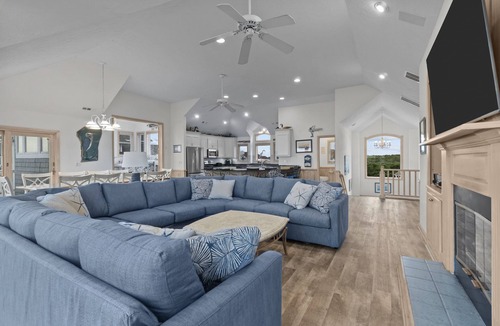 Pine Island House | Oceanfront house with private pool, hot tub, & rec room with pool table