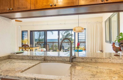 Lihue Condo | Oceanfront, Ocean-View, Steps to Beach, Kaha Lani Resort #221, Wailua Golf