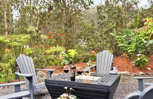 Volcano House | Ohia Lehua Hale-Hot Tub-Fireplace-Fire Table-3-Bed, 2-Bath Newly Renovated Home