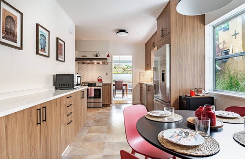 Phinney Ridge House | Patio with BBQ+fire pit, Rec room with TV+Foosball
