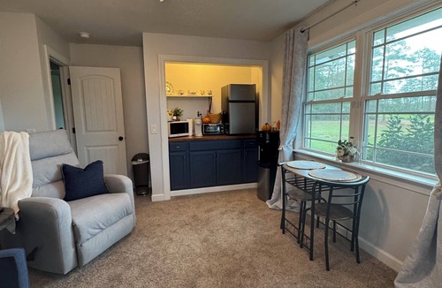 Reidsville Apartment | Peaceful Suite with private deck, master bedroom/bathroom with walk in shower.