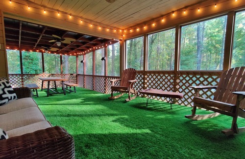 Marietta Cabin | Pinestone Retreat - Hot Tub, Pool, Sauna, Game Room, & Great Location!