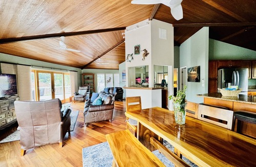 Princeville House | Princeville Retreat. Private pool and hot tub, AC. Walk to Princeville Center.
