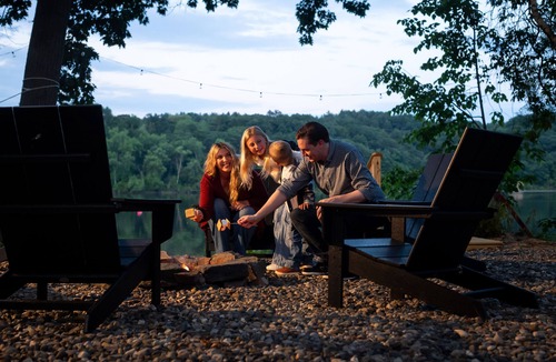 Waterford Cabin | Riverfront Cabin with Cedar wood Hot Tub, Dry Sauna, and Dock