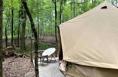 Lake Oconee RV Rental | Romantic Bell Tent Retreat in Georgia’s Enchanted Forest near Lake Oconee