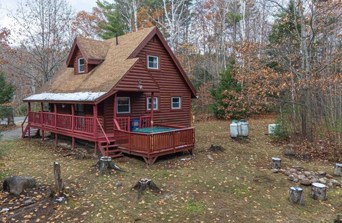 Johnsburg House | Secluded Johnsburg Retreat w/Hot Tub & Fire Pit