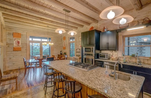 Mill Spring House | Serene Mountain Views: Pet-Friendly Retreat with Hot Tub