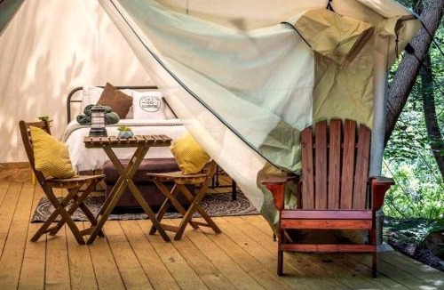 Broadalbin Other | Spacious Group Glamping Site with Safari Tents, BBQ Gazebo, Fire Pits, Forest Trails in Broadalbin, New York