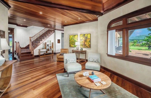 Kalihiwai House | Stunning, expansive home with pool, jacuzzi, waterfall and ocean views