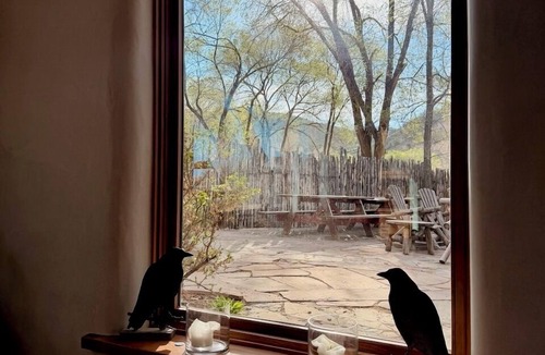 Taos House | Stunning Taos Adobe Estate on 5 Acres: Mountain Views, Fire Pit and Art.