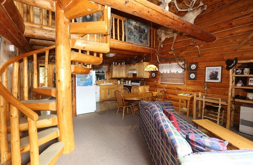 Anchor Point House | Unique Alaskan log home in trees & wild flowers on 14-acre private homestead.