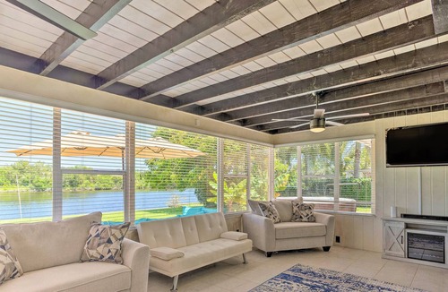 Lake Clarke Shores House | Water-view home near the beach with private hot tub, deck, boat access, grill