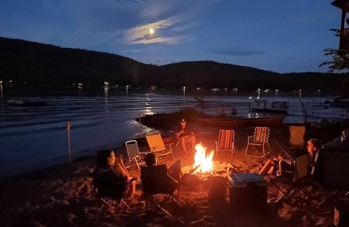 Schroon Lake House | Yellow Pine Schroon Lake Lodge Private Beach Sleeps 18 Schroon Lake, NY