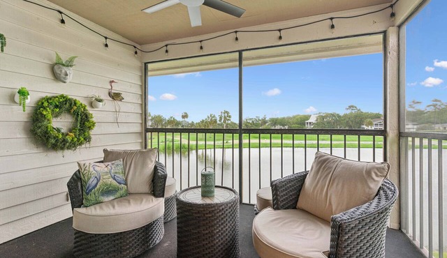 Coastal Sea Palms Retreat | Golf Views + Screened Porch