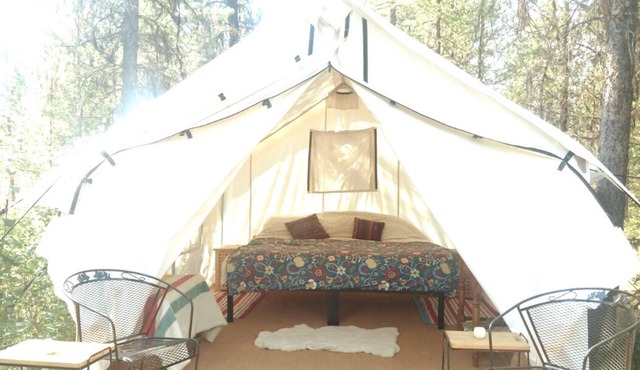 Glamping Tent 2, with Glacier National Park Views, near Polebridge