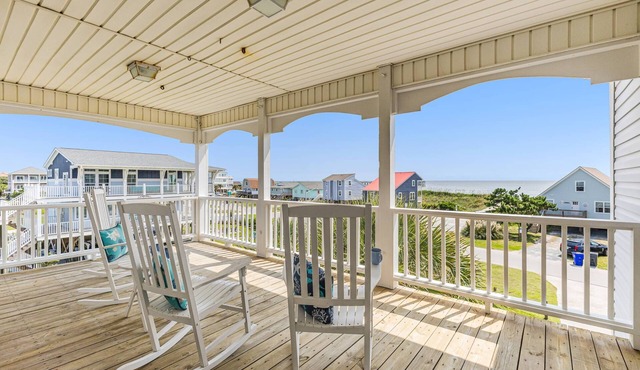 Gorgeous 2nd Row Home with Amazing Ocean Views, 2 Large Decks, Dog Friendly, Sleeps 12
