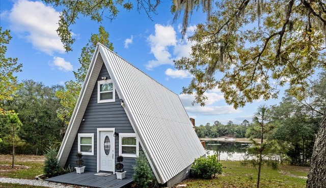 Lakefront A-Frame · Hot Tub + Fire Pit · Dock · Private Lake