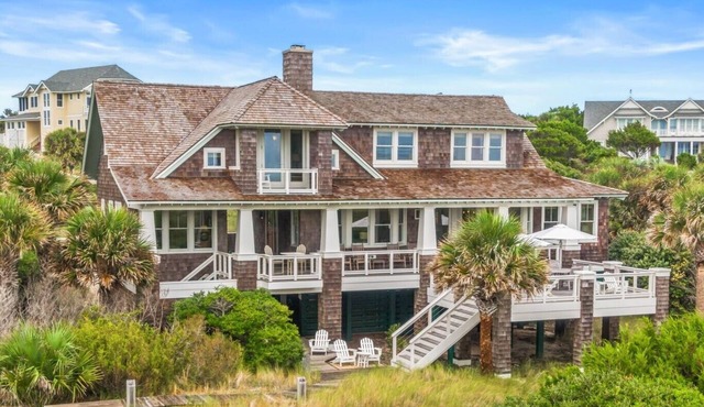 Ocean Front Luxury Sleeps 15 Renovated New 2026 5 BR 5.5 BA BHI and Shoals