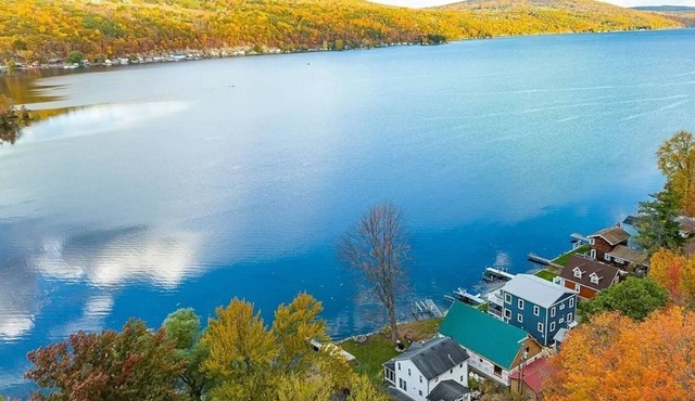 Peaceful lake front home with amazing views.