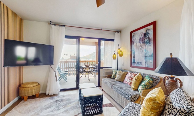 Nawiliwili Condo | Newly renovated condo with multiple lanais, A/C, heated saltwater pool & tennis