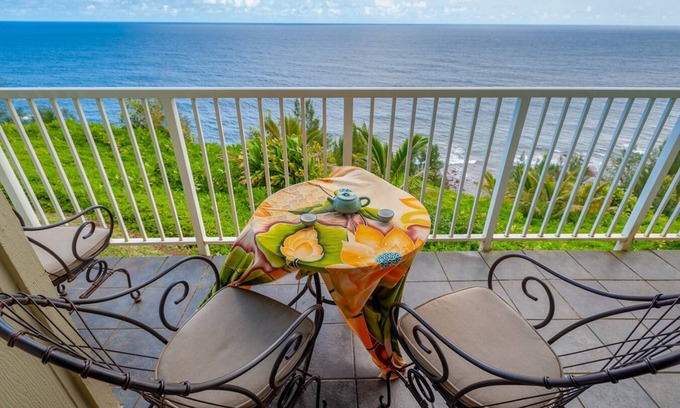 Princeville Condo | Oceanfront Condo w/Incredible Views from Every Room! Watch the Waves In Bed