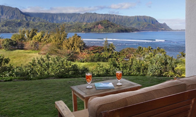 Princeville Condo | Oceanfront view at Hanalei Bay Resort 9104,5,6 - 6 min walk to the beach
