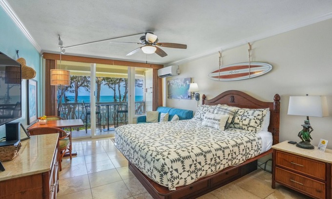 Wailua Apartment | Summer Specials | Surf's Up! | Prime Ocean Front Studio with AC