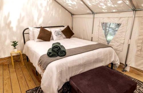 Broadalbin Other | Boutique Safari Tent Glamping Retreat with Continental Breakfast, Forest Trails & Pond in Broadalbin, New York